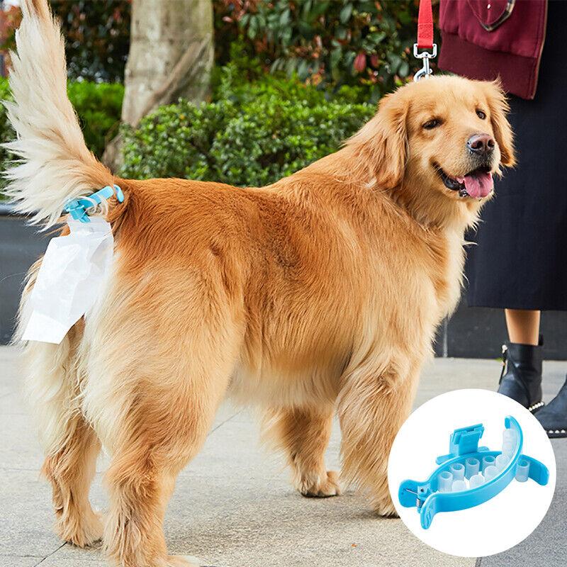 

Диспенсер для мешков для мусора для собак, сборщик туалета для щенков с зажимом для хвоста и 20 какашками B-S1