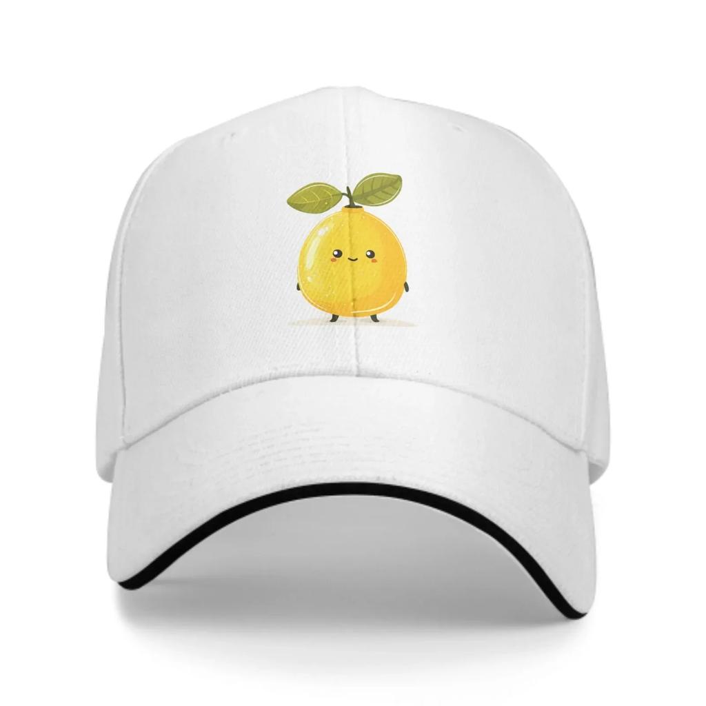 Kreslené Citronové Baseballové Čepice Módní Casquette pro Muže Ženy Nastavitelné Ležérní Trucker Čepice pro Sport Venkovní Aktivity