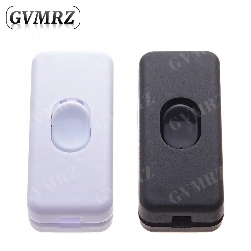 2PCS Light Switch AC 0-250V 6A Lnline ON/OFF Table Desk Lamp Cord Cable Toggle Rocker Switches Control For LED Lighting