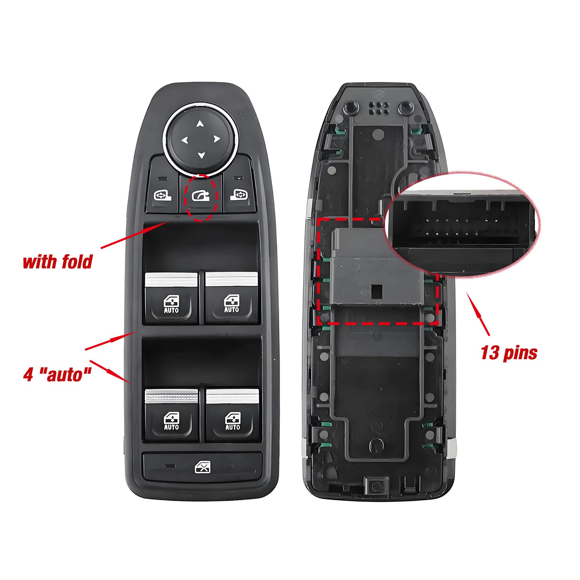 254015831R Power Lifter Window Control Switch For Renault Clio 5 Captur II -,OE 25401-5831R 254107001R 254107080R with Fold