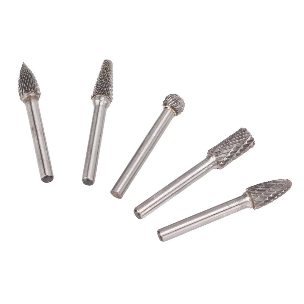 5 Stück 14 Zoll 6 mm Kopf Rotierfräser Wolframstahl Schleiferfeilen für Metall Holzschnitzerei