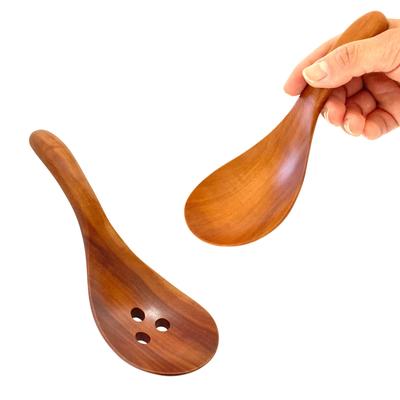 Serving Natural Soup Serving Cooking Ladle of Spoon, Wooden, Wood, Ladle, Astragalus, Pot, Spoon, Utensil, Cutlery, (Set 2)