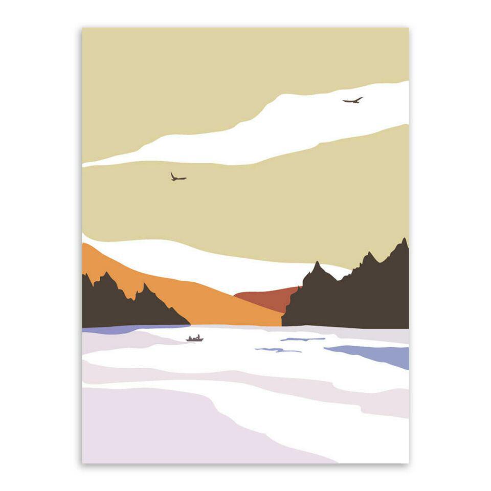 

Новый скандинавский пейзаж четырех сезонов, картина для гостиной, спальни, украшение, постер, холст, картина, Cuadros Decoracion Dormitorio 21*30cm