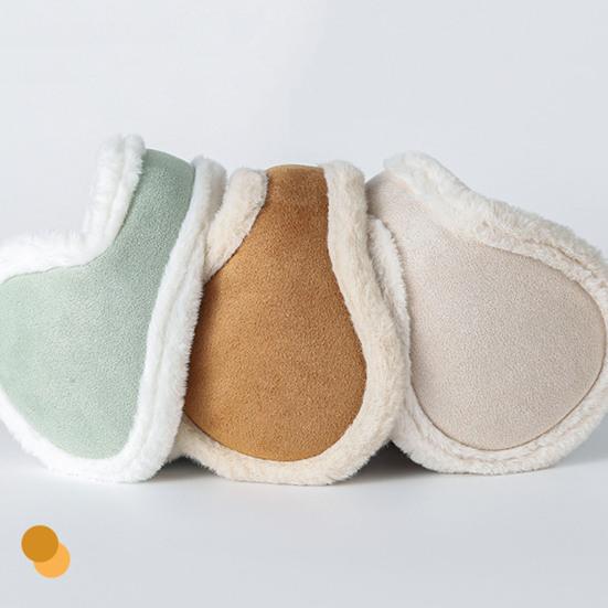 Plush Earmuffs Solid Color Winter Warmth Foldable Plush Ear Muffs with Elastic Adjustable Headband Cold Weather Ear Covers