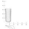 Glass Vase 30 Cm Craquele Transparent Durable