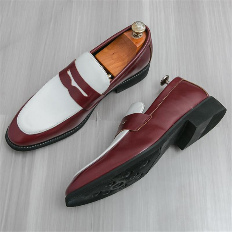 Moda Lusso Designer di Moda Nuovi Arrivi Scarpe Casual Patchwork Multicolore da Uomo Penny Loafer Abito Formale da Matrimonio Homecoming