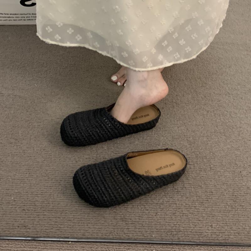 

Богемия~ Вечерний ветер платформа Birkenstocks женская верхняя одежда 2025 весна и лето отпуск одна педаль сумка на носок полушлепки женские 40