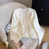 New Chinese Style National Style Disc-button Round Neck Long-sleeved Knitted Cardigan Women's Spring Gentle Wind Sweet Soft Waxy Loose Sweater Jacket