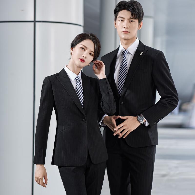 Kaseye Unisex Slim Fit Striped Business Suit Set