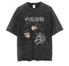 Jujutsu Kaisen Cosplay Anime T-shirt Tee Undertrøje Vintage Vasket Bomuld