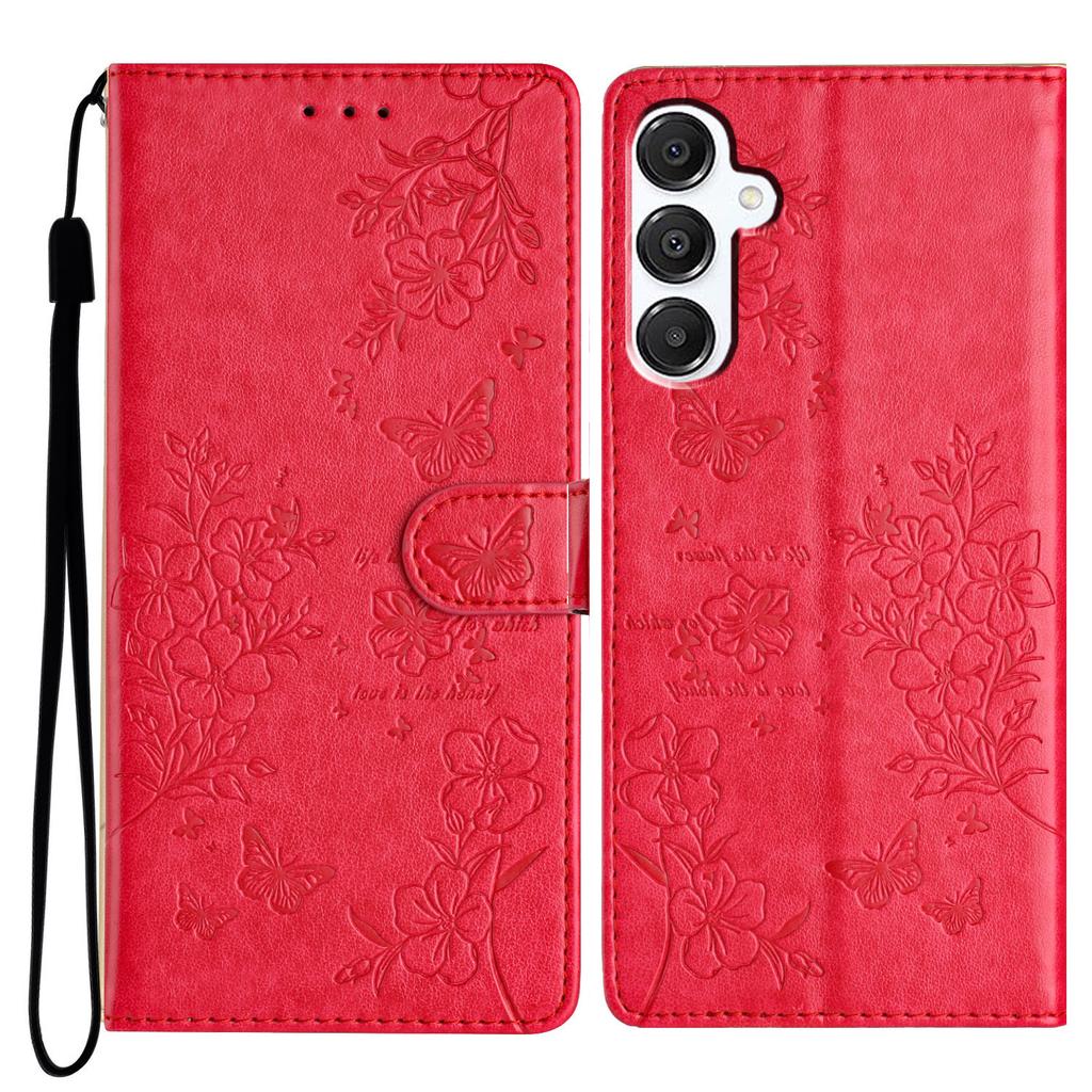 For Samsung Galaxy A17 5G/A17 4G/A26 5G Wallet Phone Case Butterfly Floral Imprint Leather Flip Cover
