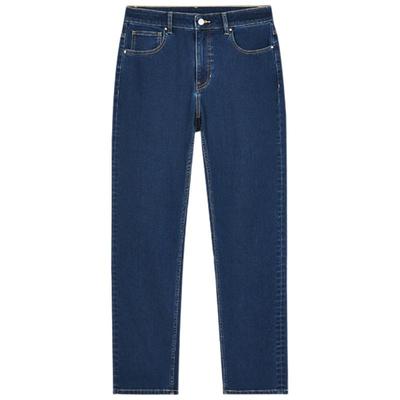 Men's Fleece-Lined Straight-Leg Casual Jeans