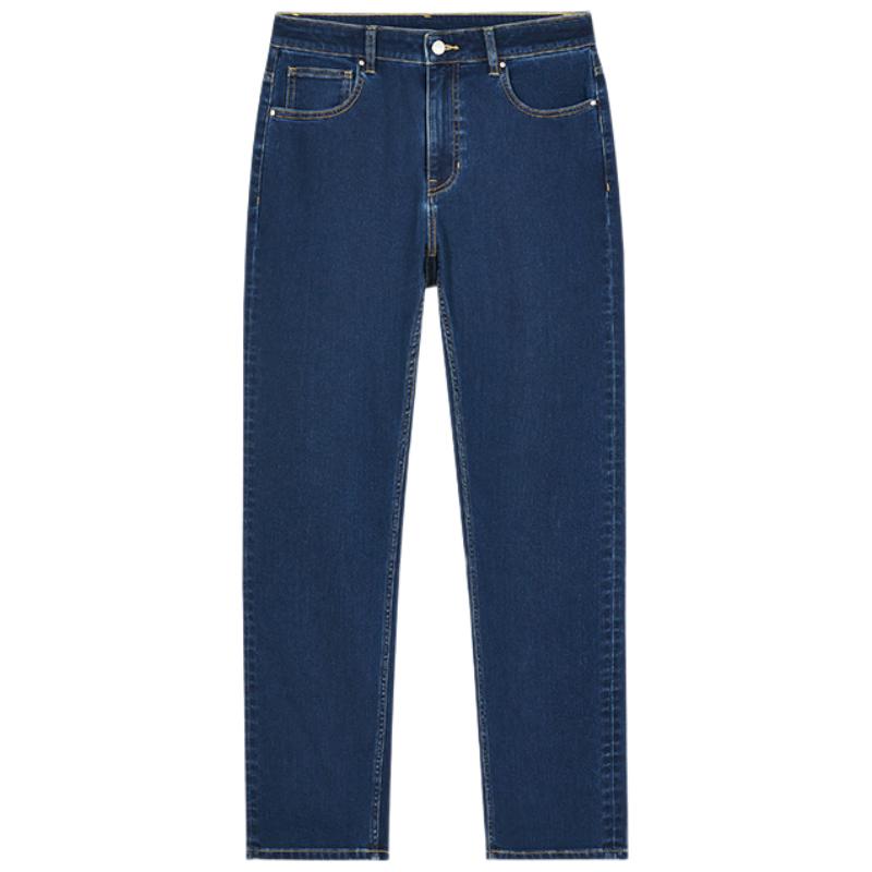 Men's Jingdong Jingzao Straight-Leg Fleece-Lined Jeans
