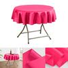 150/180/200cm Round Satin Tablecloth Bright Silk Tablecloth For Baby Shower Wedding Birthday Party Banquet Christmas Table Decor