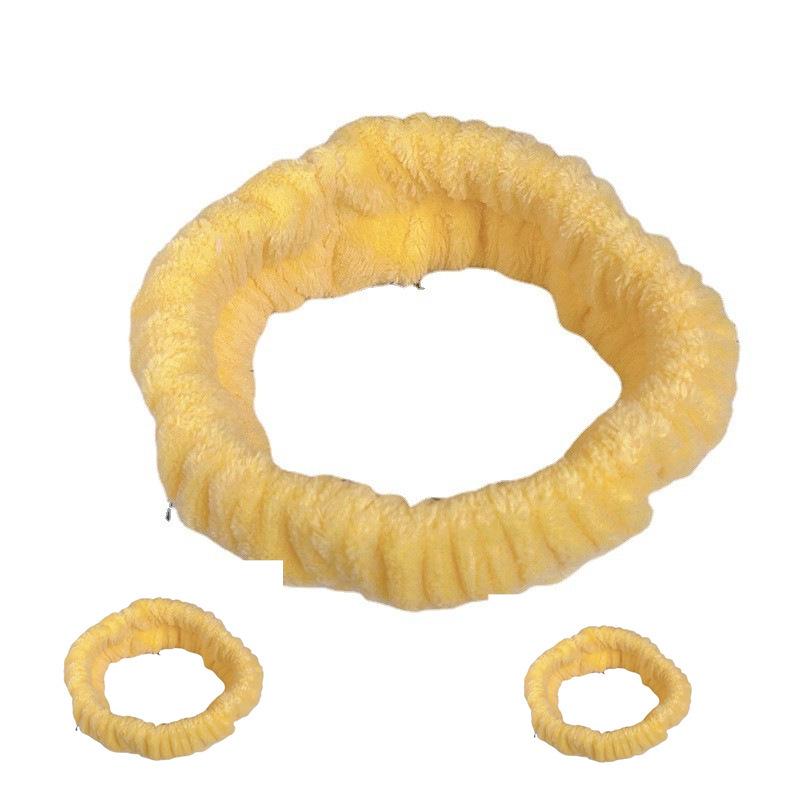 Plush Flannel Absorbent Wristbands & Splash-Proof Headband Set