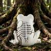 Frog Skeleton Ornament, Outdoor Patio Desktop Decor, Resin Carved Realistic Bone Texture Halloween Figure