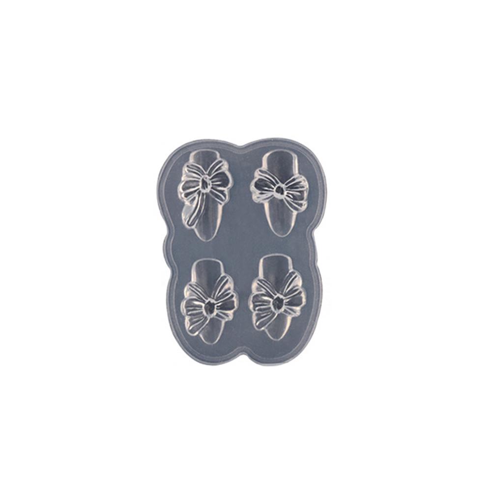 Bowknot Nail Carving Decor Heart Fingernail Love Ornament Stamping  Stencil