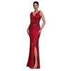 European and American Style Dress New Style Sequined Sleeveless Evening Dress for Women Banquet Sexy Birthday Party Cocktail Dress Wedding
