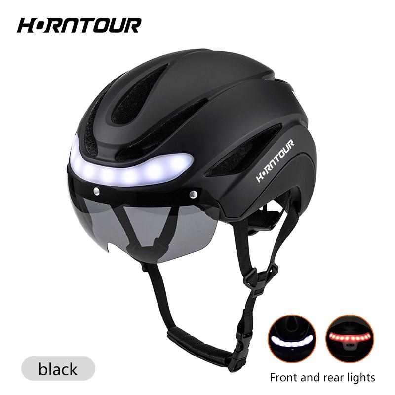 Horntour Cyklistická helma Jízda LED světla Závodní Silniční kolo Helma Muži a Ženy Venkovní sporty Pro Cyklistika Bicicleta Bezpečnostní čepice