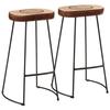 VidaXL Bar Stools Set of 2 Dark Brown 44x37.5x78 Cm, Chair, Kitchen Bar Stool, Bistro Chair, Stool 358923
