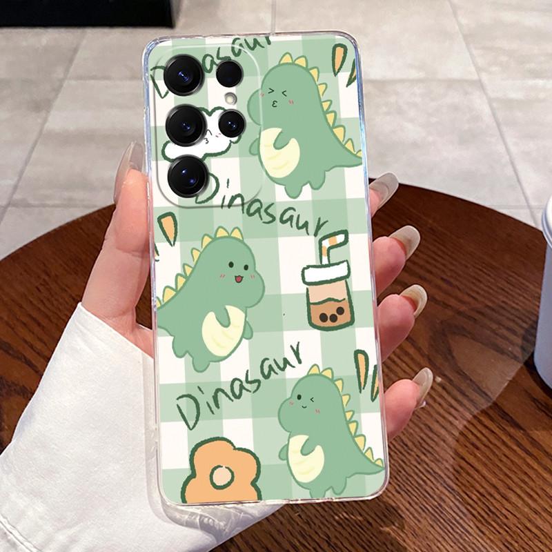 For Samsung Galaxy S26 Ultra S26+ Cases Clear Silicone Soft TPU Cover For Samsung S26 Plus Cute Rabbit Cat Dinasaur Phone Case