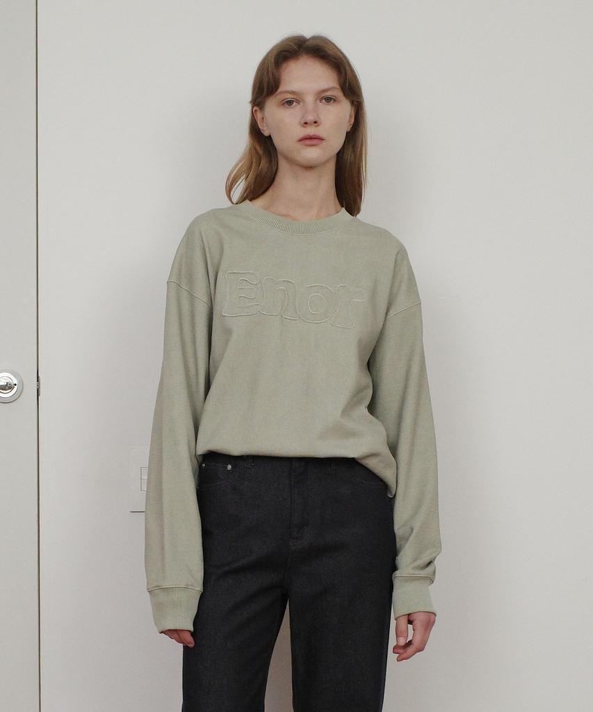 EN OR Enor Patch Logo Pigment Sweatshirt - Green