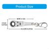   Portable Ratchet Wrench Keychain Lightweight 10mm Flexible 180 Degree Rotating Head for Car Auto Tuning Accessories