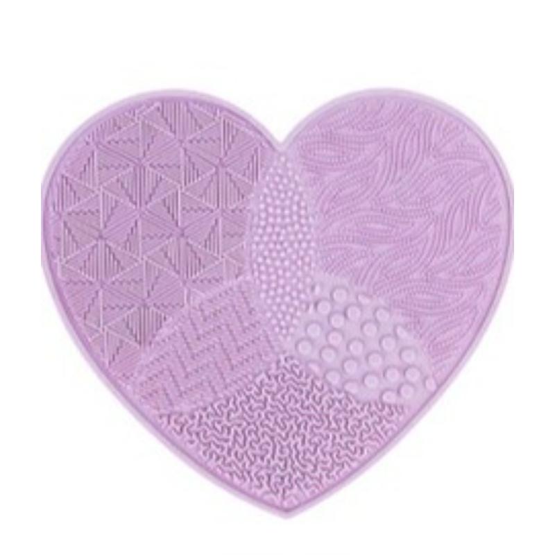 Makeup Brush Storage Pad Silicone Washing Pad Suction Cup Heart Shaped Beauty Cleaning Pad Creative Household Products