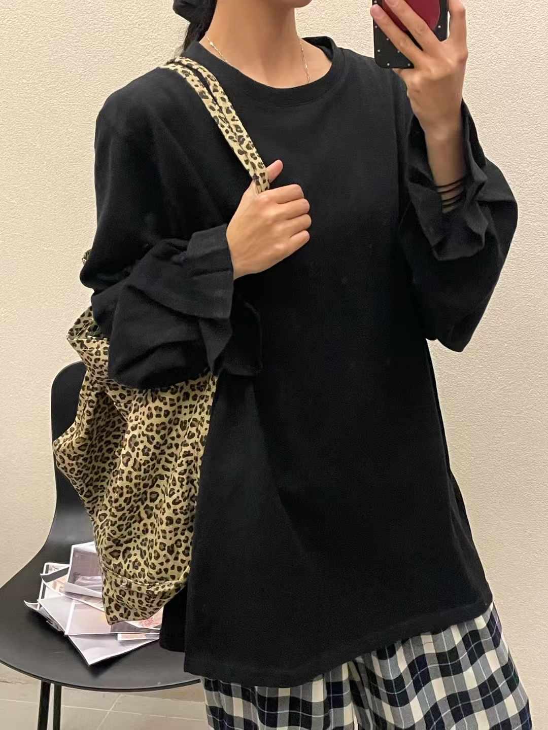 

Женская повседневная футболка большого размера с корейскими пышными рукавами - Весенняя коллекция One Size