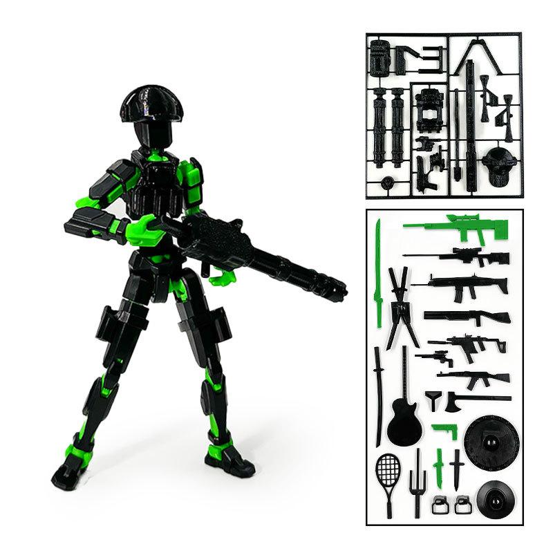 T13 Actiefiguur Set Dummy Luck 13 Gewrichten Beweegbare Robot Nieuw Creatief 3D-geprint Stressverlichtende Speeltjes Gemonteerd Model Ornamenten