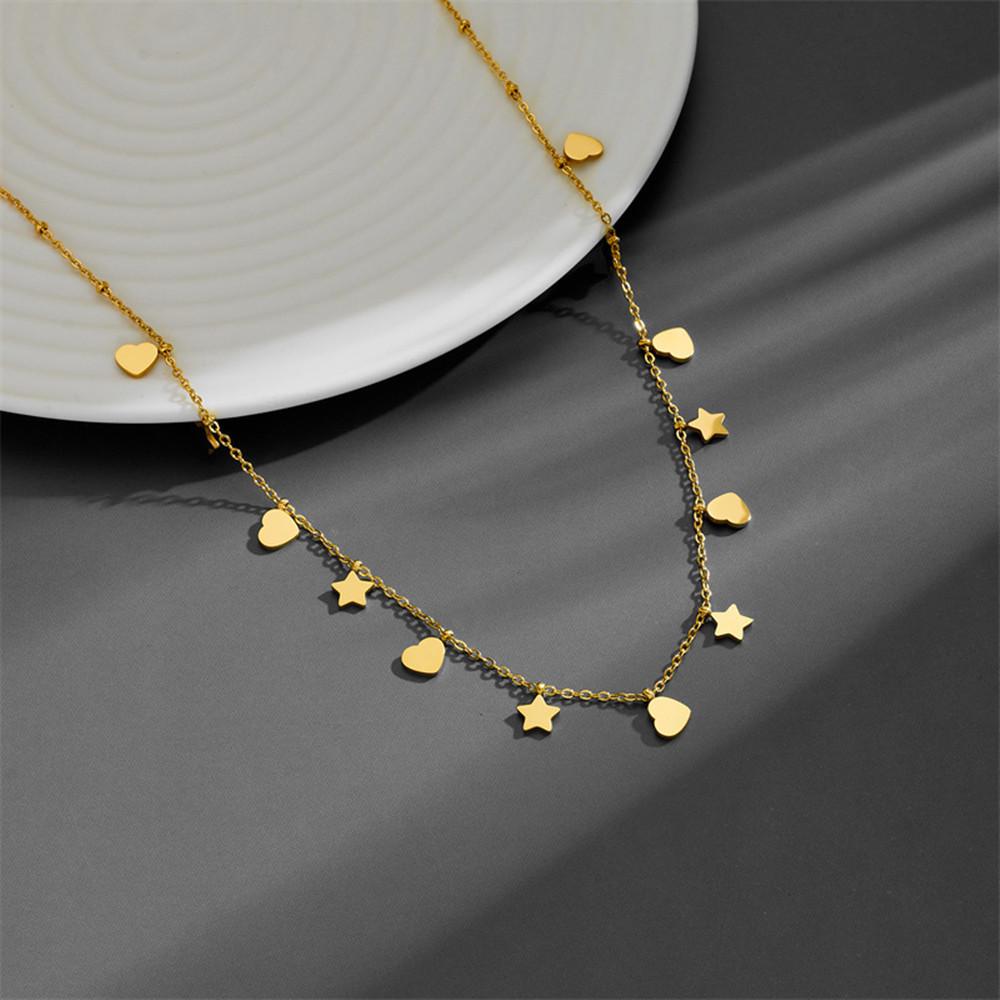 European Stainless Steel Heart  Star Waist Chain - Non-fading Titanium Body Jewelry