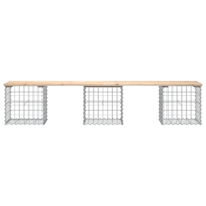 VidaXL Banc de jardin design de gabion 203x44x42 cm bois massif de pin 834341