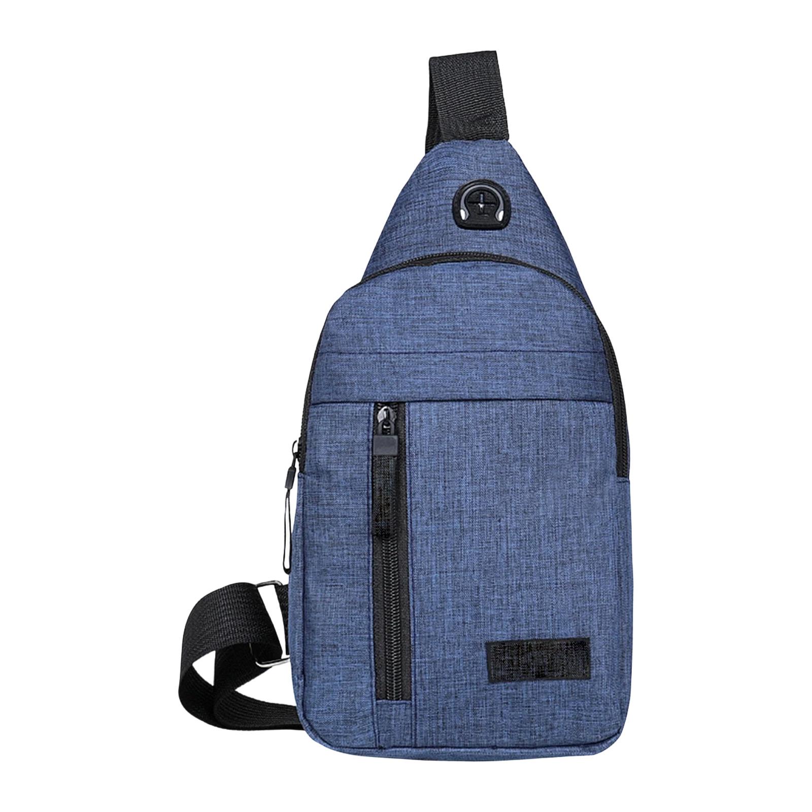 

Oxford Fabric Sling Bag Multifunctional Outdoor Sports Casual Single Shoulder Backpack with USB Charging Port and Multiple Compartments for Daily Use One Size