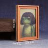 1pcs Fridge Magnet Cute Retro Ornament Wood Artistic Photo Frame Design Frog Magnets For Fridge Home Appliances Kitchen Dorm