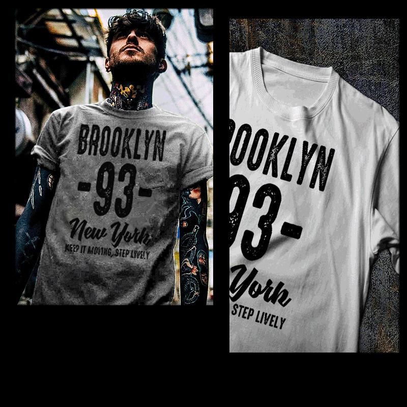 

Brooklyn T-shirt BK New York NYC Brooklyn 1993 step lively subway train quote L