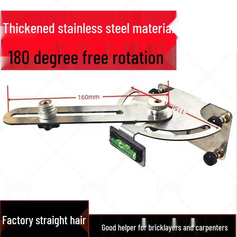 Universal Rotating Spirit Level Bracket for Precise Line Marking