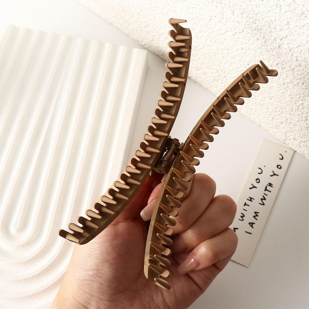 Large Matte Claw Clip Solid Color Geometric hair claw Simple Thin Shark Clip  Bath