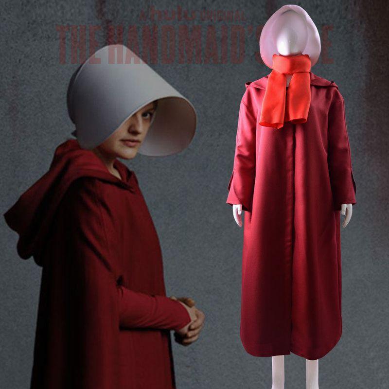 

The Handmaid s Tale Cosplay Costume Offred Halloween Cosplay Outfit Performance Costume Full Set for Women in Stock Handmaid s Tale Cosplay Costume Set S