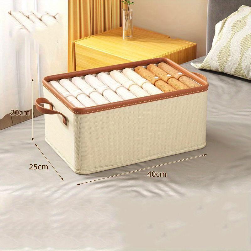 

S/M/L 1 шт. хорошего качества, складной ящик для хранения одежды с ручкой, большая вместимость, контейнер для хранения одежды. M бежевый