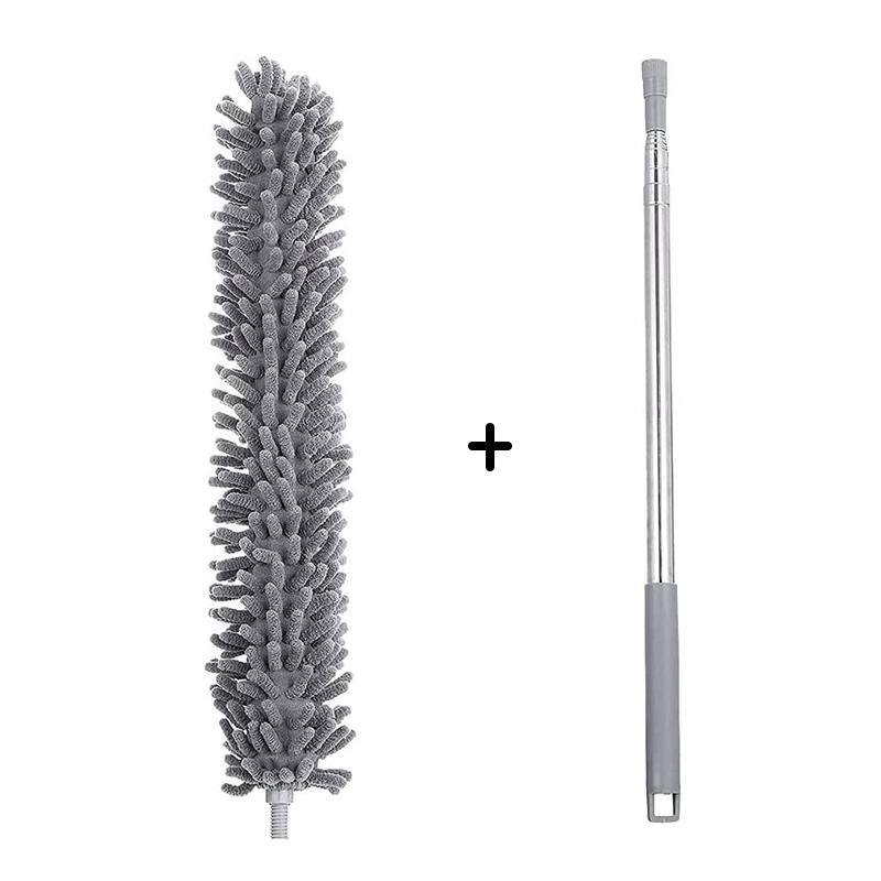 2/4 stücke Staubwedel-Reinigungsbürste mit langem Griff, 2,5 m/1,4 m, Teleskop-Bettlücke, Deckenleuchter, Staubwedel, Haushaltsreinigungsprodukte, Werkzeuge