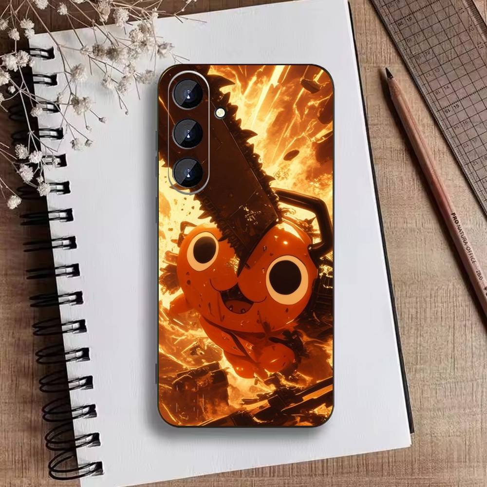 K-Pochita Anime Phone Case For Samsung Galaxy A73,A21s,A22,A31,A52,A53,A71,A41Soft Black Shell