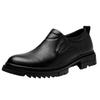 Spring and Autumn Large Size Men's Low Top Loafer Leather Shoes Men's Casual Business Fashion Dress Foot Sleeve Men's Shoes