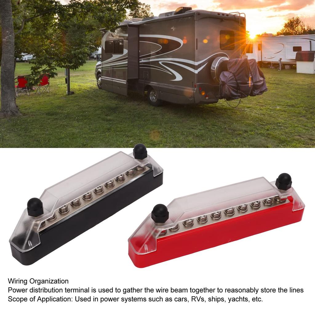 Busbar for ships, power distribution block for boats and vehicles