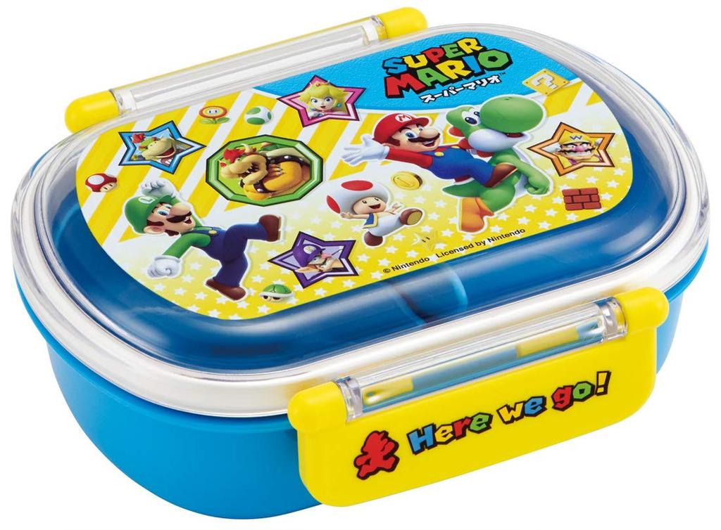 Skater Antibacterial Lunch Super Mario for Made in Children's Box, Fluffy, 360ml, Design, Boys, Japan, QAF2BAAG-A