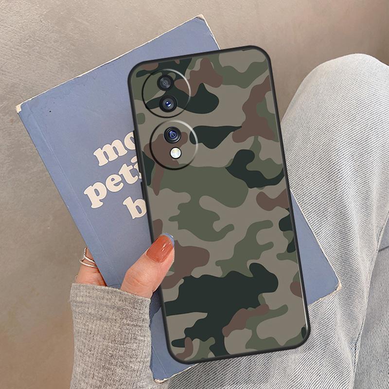 Camouflage Army Case For Honor Magic 8 5 6 7 Pro Cover For Honor 400 200 Lite 50 70 90 X8a X8b X9a X9b X9c