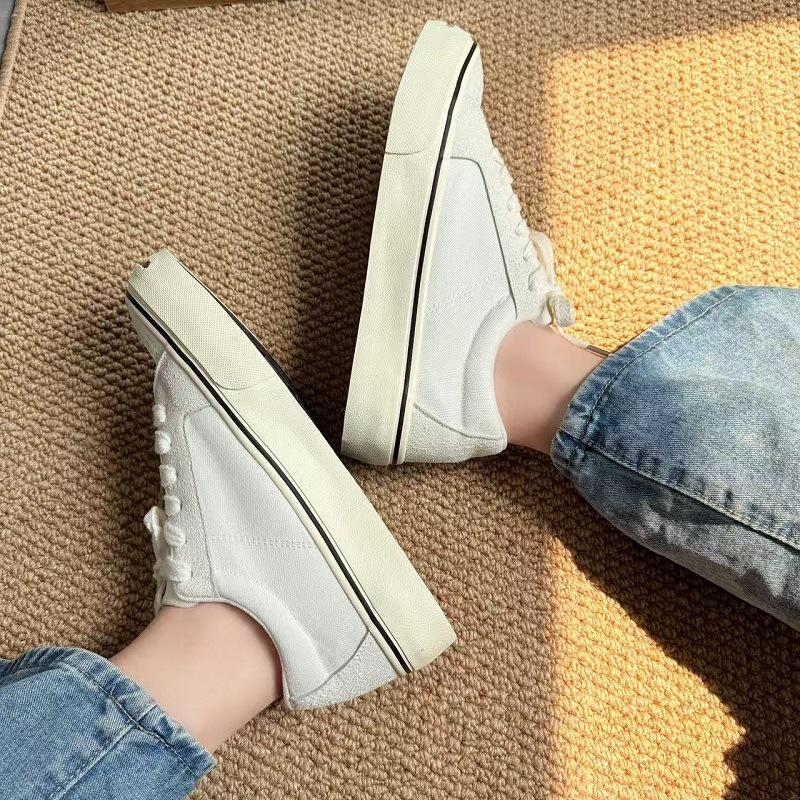 Summer new canvas shoes Korean version trendy versatile student street shots ins Hong Kong style smiles