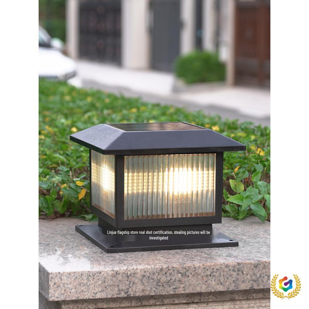 

Linjue Solar Waterproof Garden Gate Pillar Light - New Chinese Style. 20CM Wired - For 20-30CM Pillars