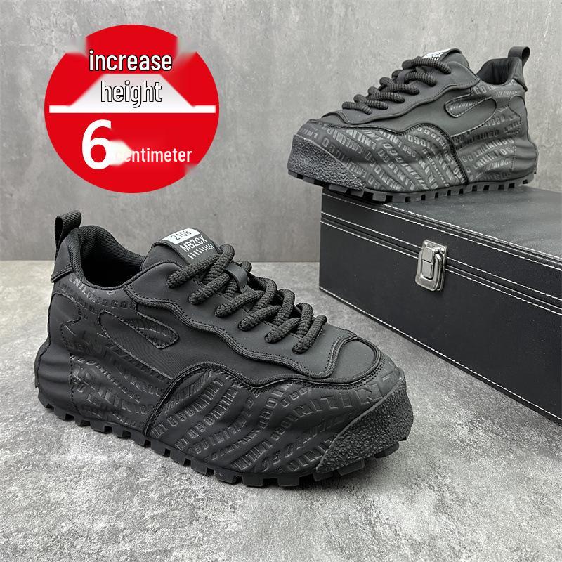 Sneakers décontractées de sport d'été tendance haut de gamme pour hommes avec rehausse invisible