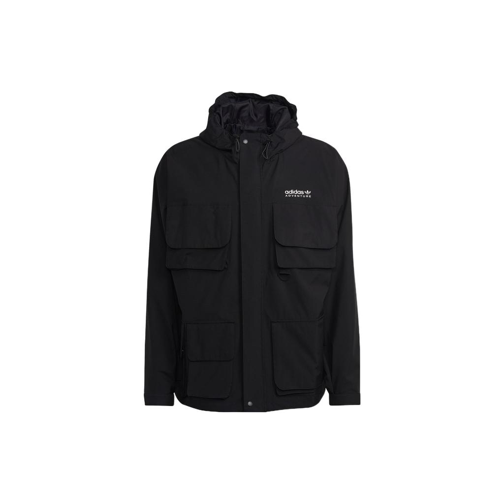 Adidas Originals Trefoil Adv MP Hooded Long Sleeve Jacket Men Jackets Black HK4996