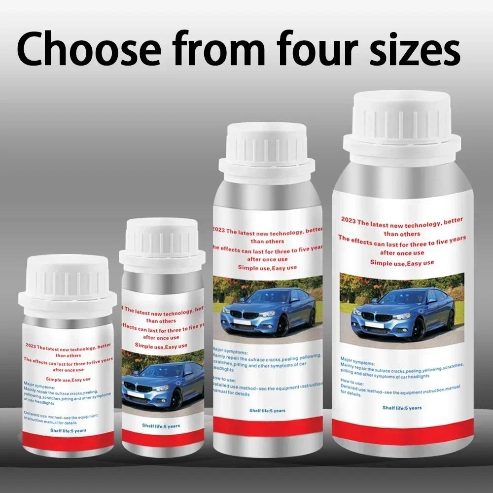 800ml Světlomety Tekutý Polymer Chemická Leštěnka na Světlomety Opravný Fluid Renovace Odstranění Škrábanců Leštění Sada na Světlomety